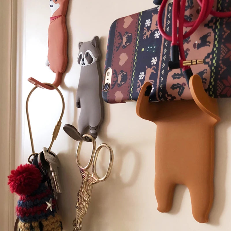 Animal Adhesive Wall Hooks — Removable Home Decor