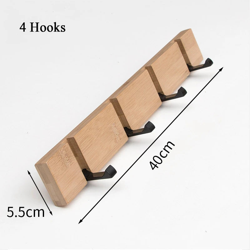 Bamboo Key Rack — Minimalist Wall Organizer