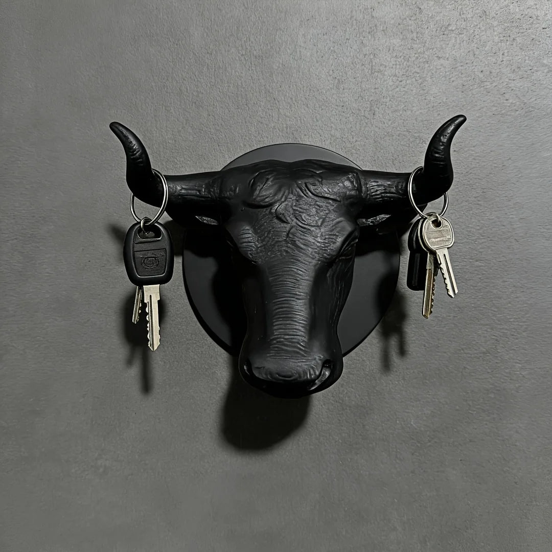 Bull Head Key Hook — Sculptural Wall Decor
