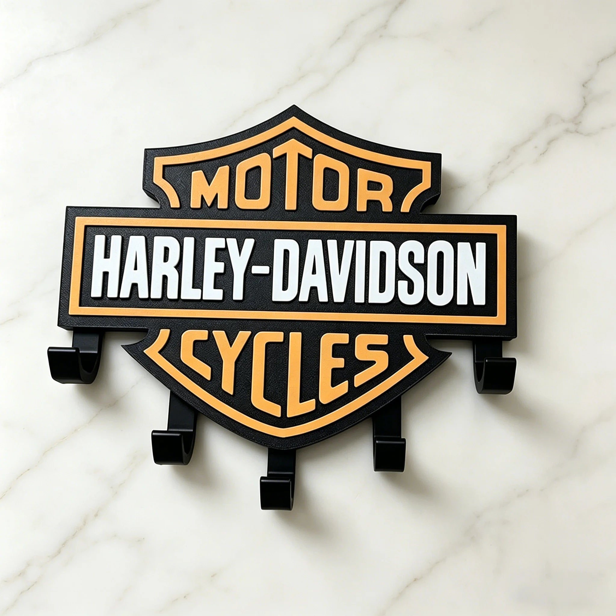 5-Hook Garage Key Rack — Wall-Mounted with Adhesive or Screw