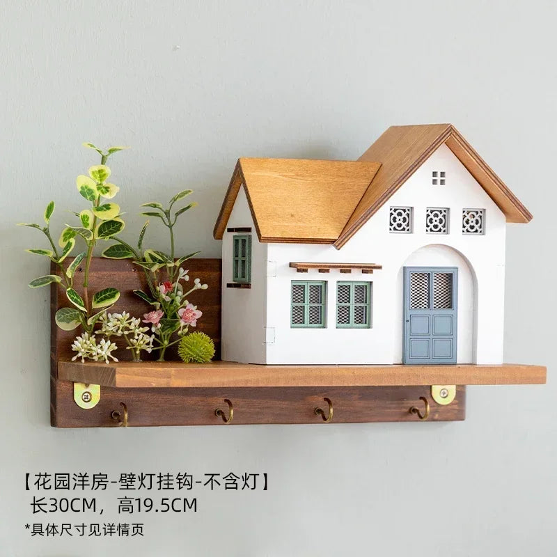 Creative Wall Hook Shelf — Entryway Key & Hat Organizer
