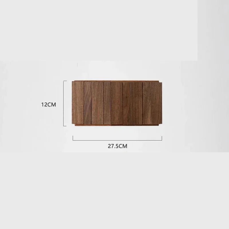 Walnut Wood Wall Rack — Foldable Coat & Key Organizer