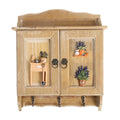 Retro Double-Door Key Cabinet — 9-Hook Wall Organizer