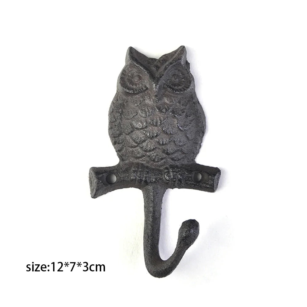 Antique Cast Iron Wall Hook — Rustic Style