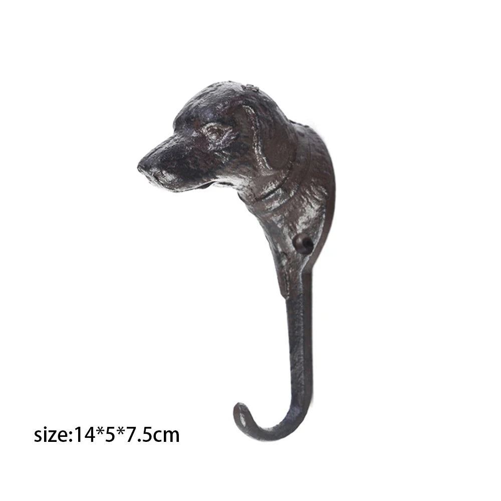 Antique Cast Iron Wall Hook — Rustic Style