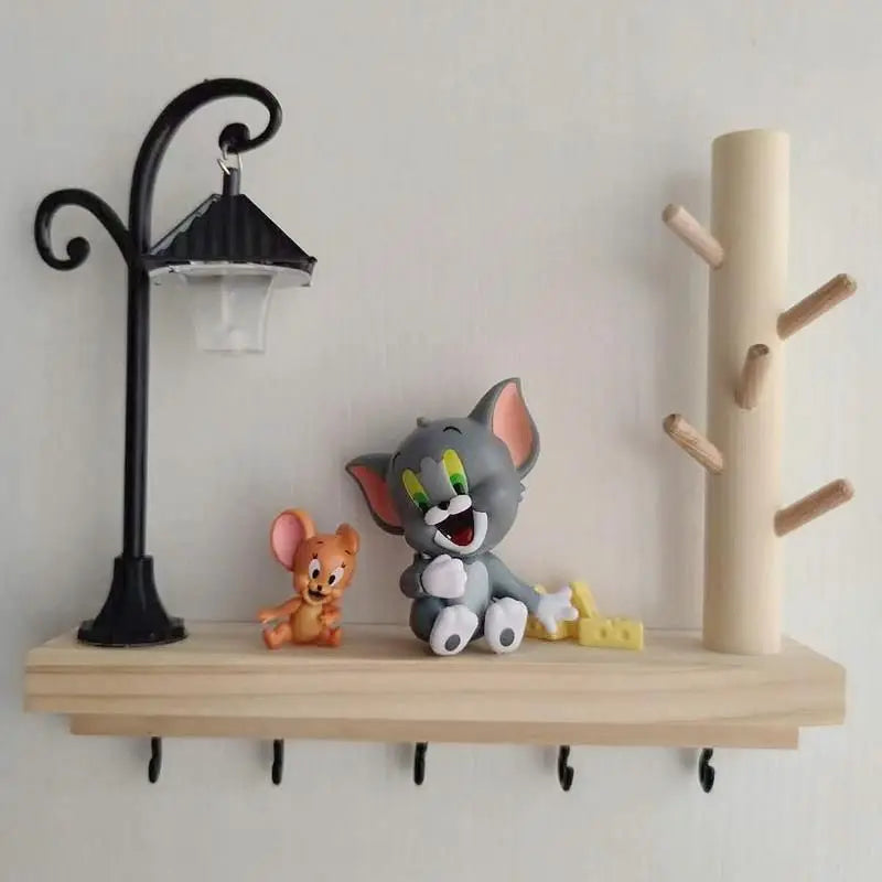 Self-Adhesive Wooden Key Rack — Decorative Wall Hook