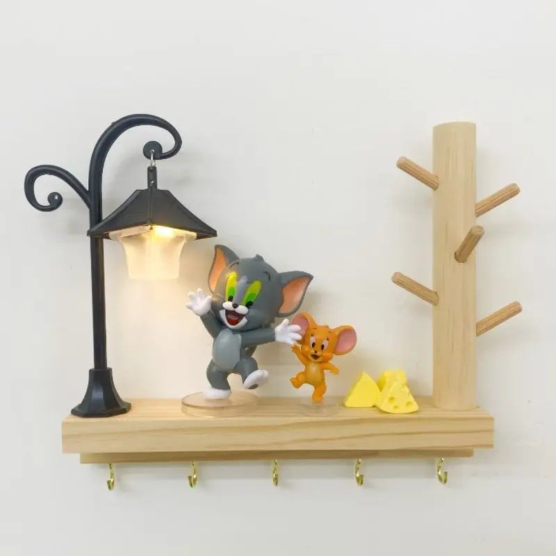 Self-Adhesive Wooden Key Rack — Decorative Wall Hook