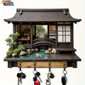 Wooden Key Hanger — Japanese Retro Style