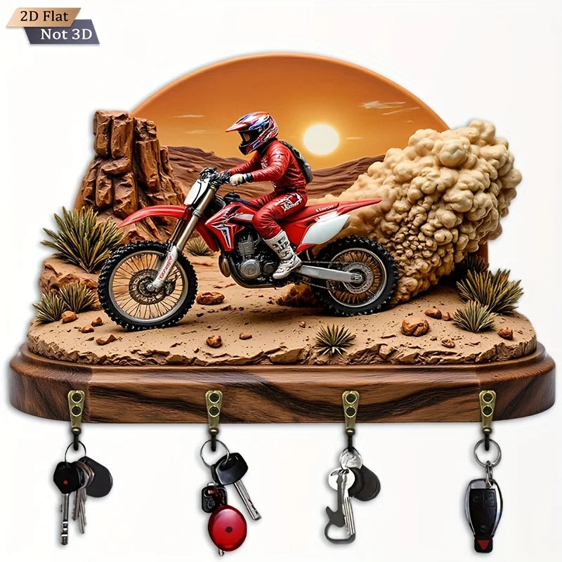 Wooden Key Hanger — Desert Motorcycle