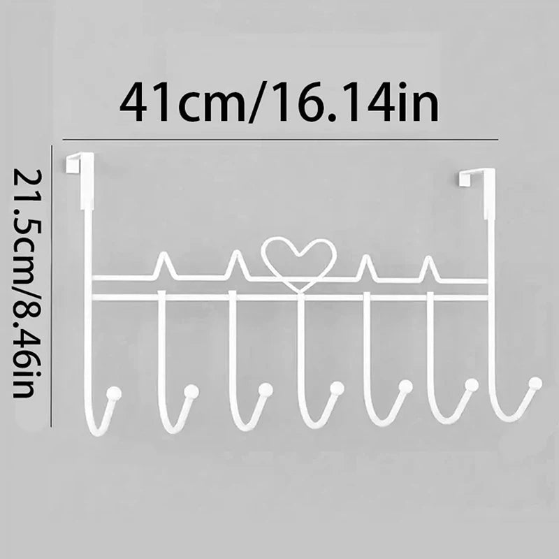 Heart-Shaped Wall Hook — Punch-Free Clothes & Bag Hanger