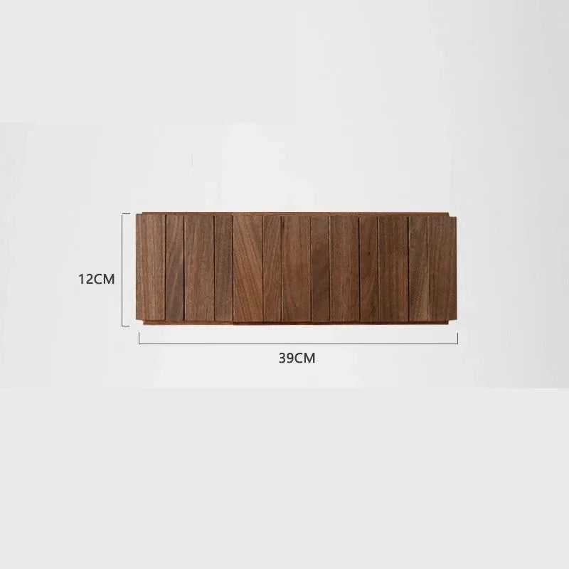 Walnut Wood Wall Rack — Foldable Coat & Key Organizer