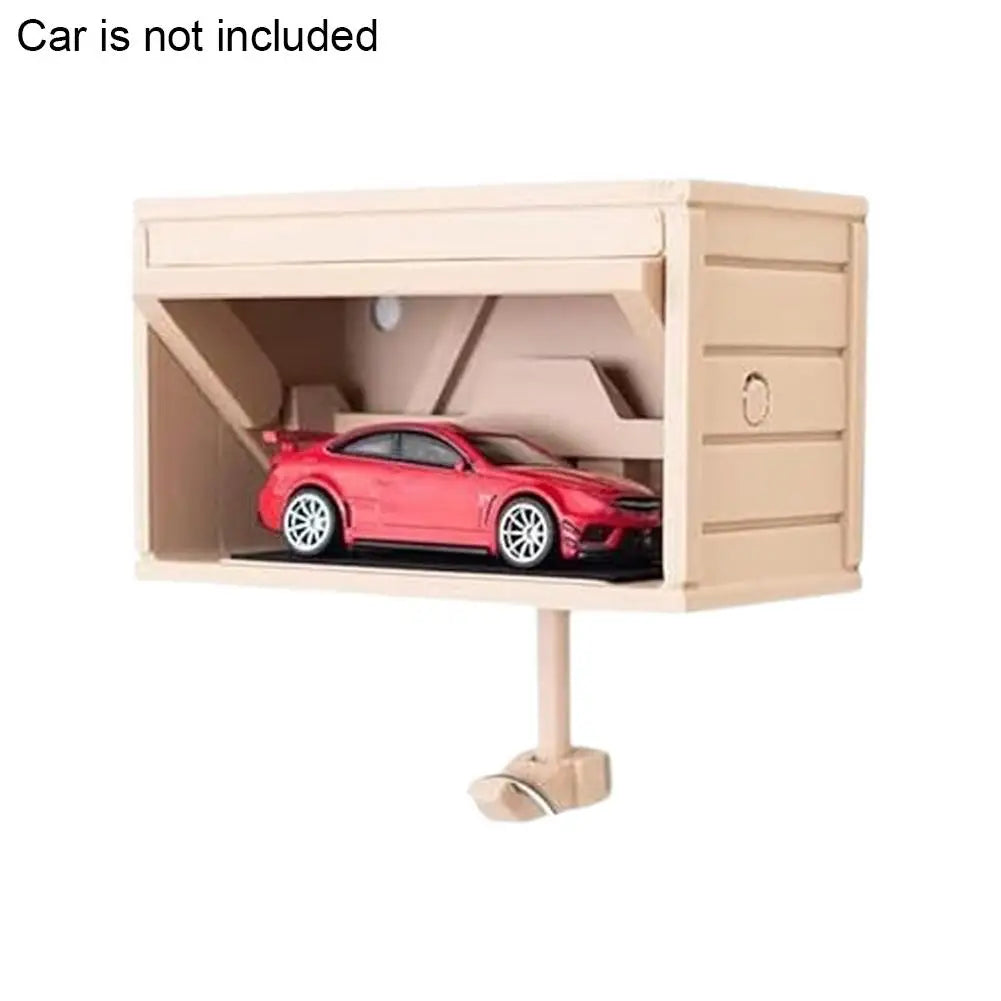 Miniature Garage Key Holder — Wall-Mounted with Opening Door
