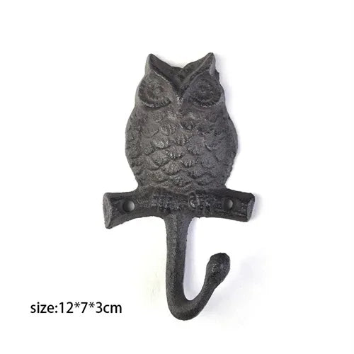 Antique Cast Iron Wall Hook — Rustic Style