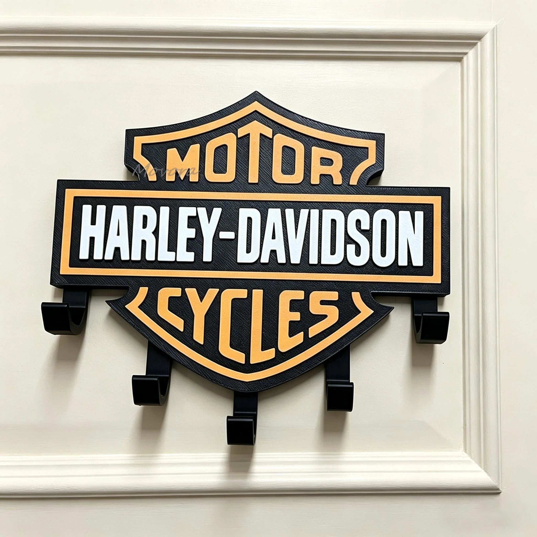 5-Hook Garage Key Rack — Wall-Mounted with Adhesive or Screw