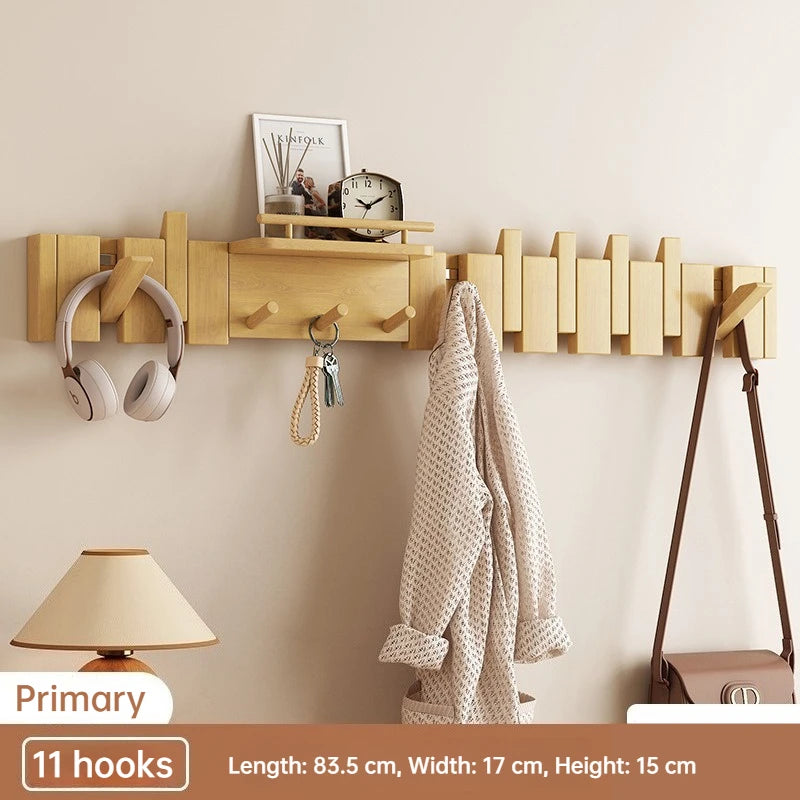 Piano Key Hanger — Wooden Foldable Wall Hook