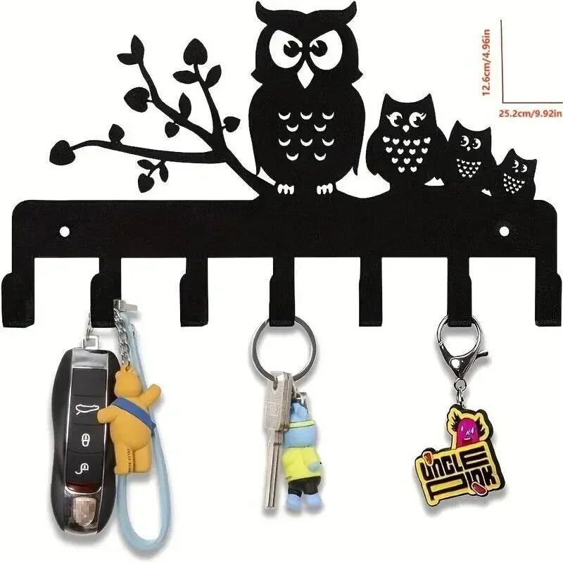 Decorative Metal Key Hooks — Wall Mounted Organizer