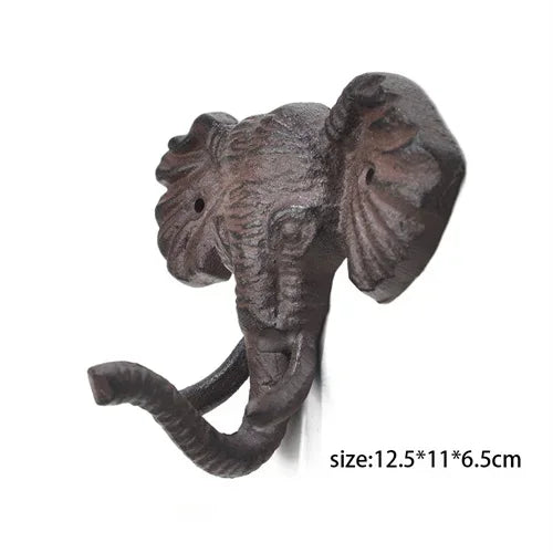 Antique Cast Iron Wall Hook — Rustic Style