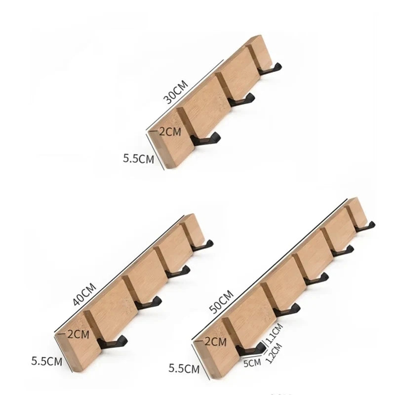 Bamboo Key Rack — Minimalist Wall Organizer