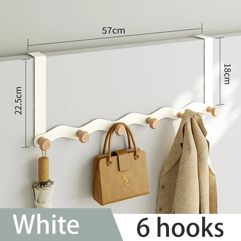 Wave Iron Coat Hook — Raw Wood Wall Hanger