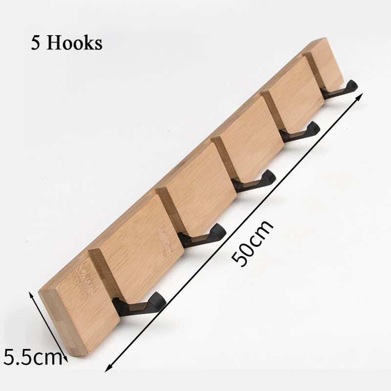 Bamboo Key Rack — Minimalist Wall Organizer