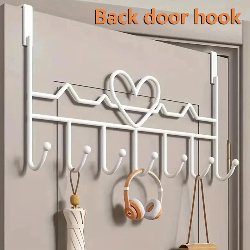 Heart-Shaped Wall Hook — Punch-Free Clothes & Bag Hanger
